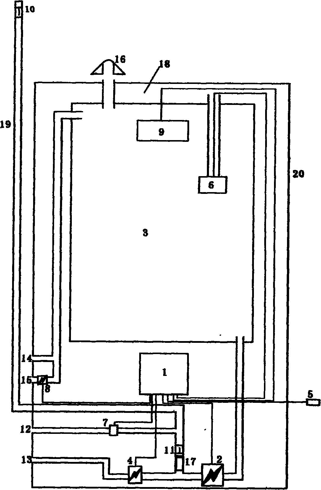 Indoor unit of optically-controlled split solar water heater