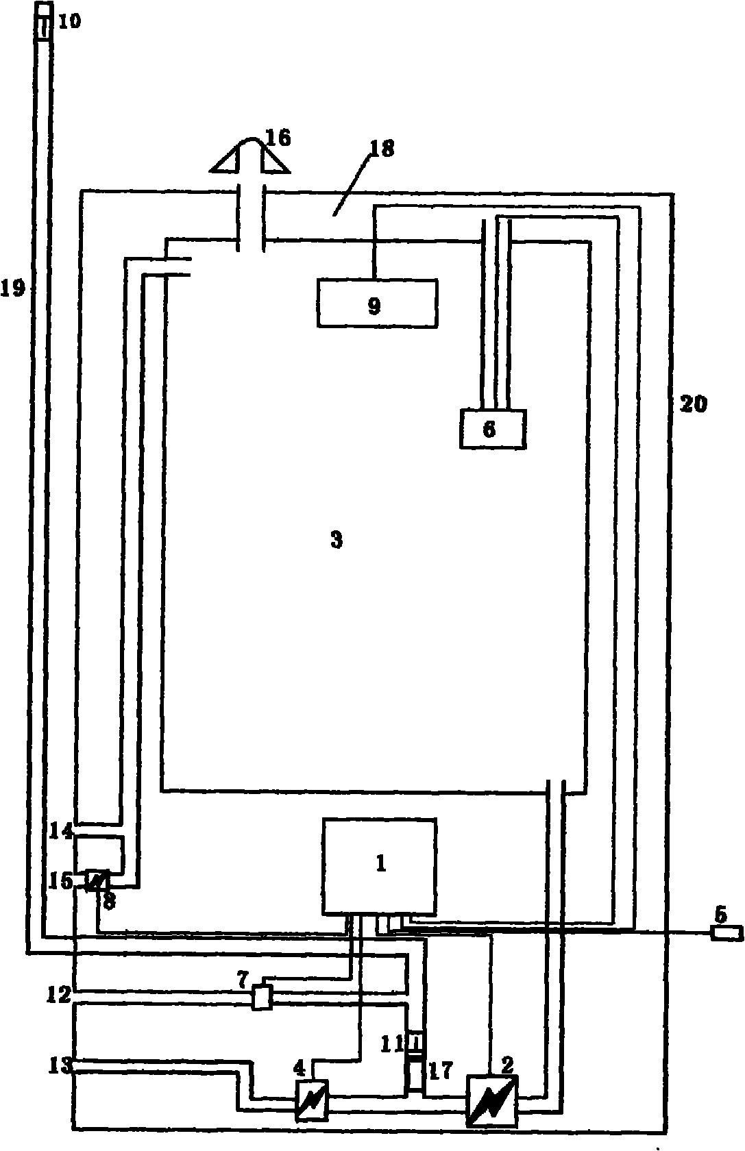 Indoor unit of optically-controlled split solar water heater