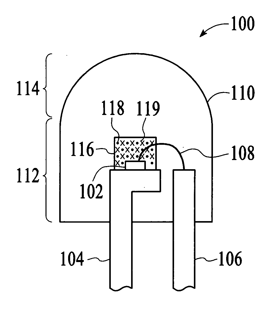 Mixture of alkaline earth metal thiogallate green phosphor and sulfide red phosphor for phosphor-converted LED