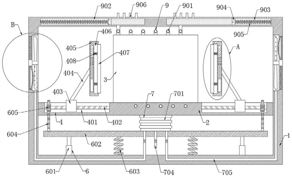 New energy automobile battery damping device