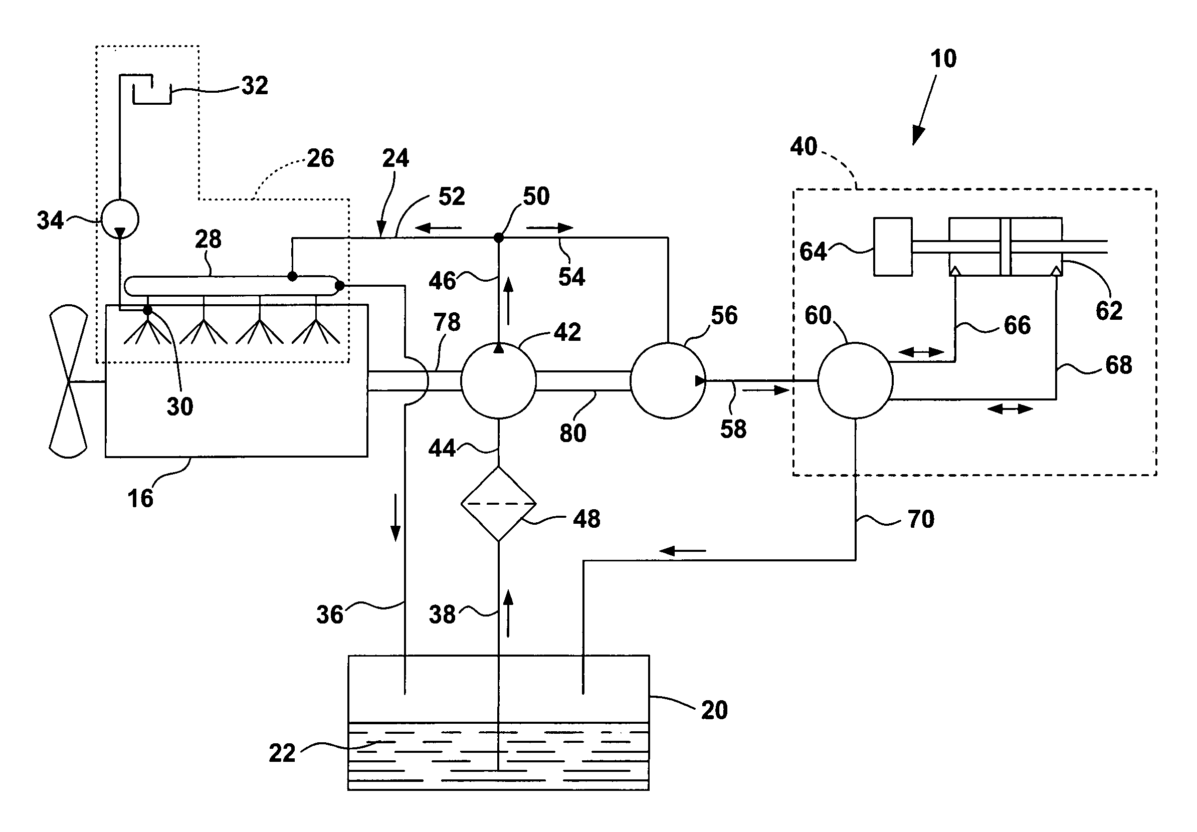 Hydraulic power steering system utilizing fuel as a working fluid