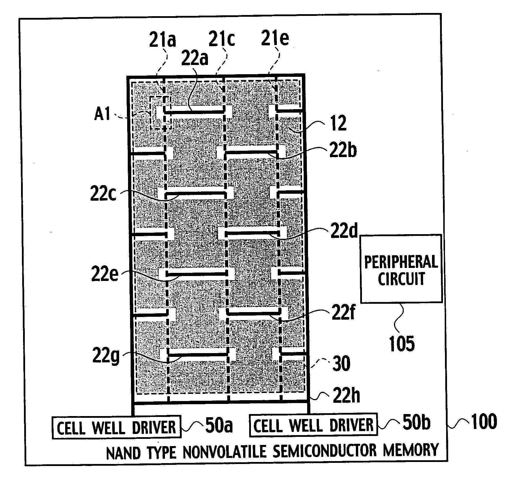 Nonvolatile semiconductor memory having a plurality of interconnect layers