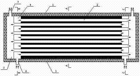 Continuous countercurrent catalytic oxidation device of ventilation air gas of coal mine