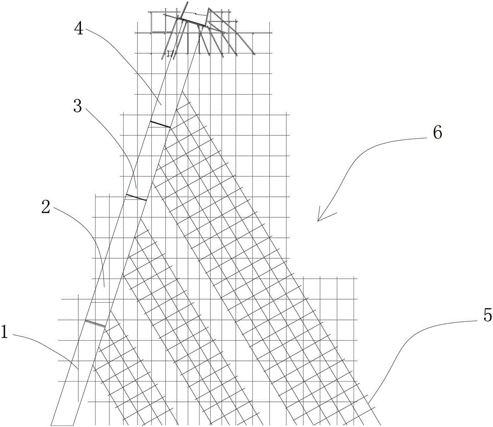 Construction method of x-shaped column of air cooling tower