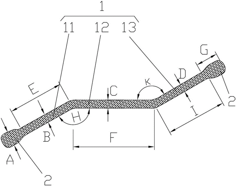 Metal bridge of touch structure and touch screen