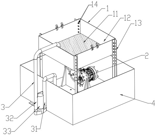 Device and method for testing waterproof performance of reduction gearbox