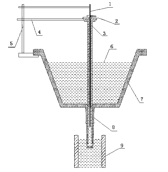 Gun insertion type stopper rod device and method using same for absorbing inclusions at gate