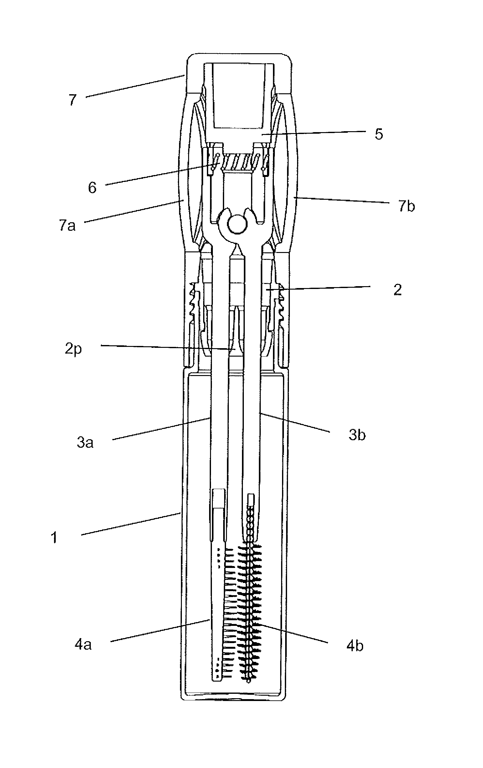 Tweezer type package for cosmetic product application