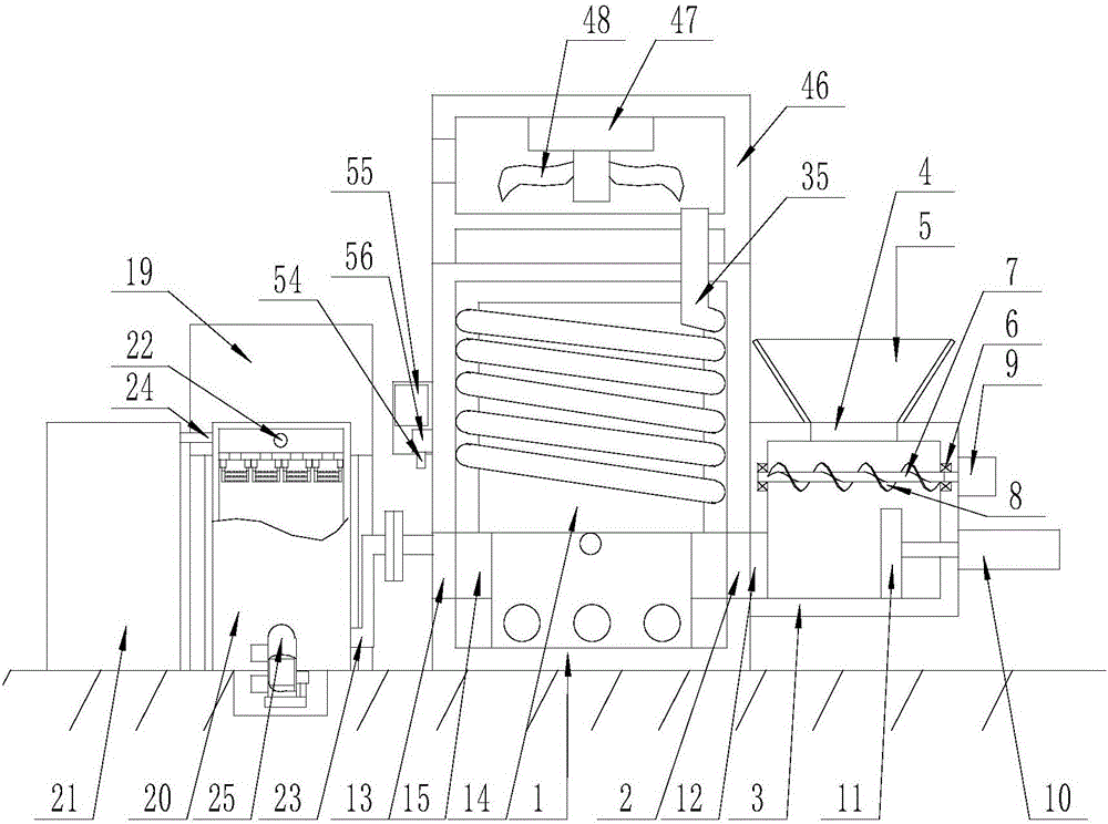 Environment-friendly waste water purification palm waste thermal power generation boiler