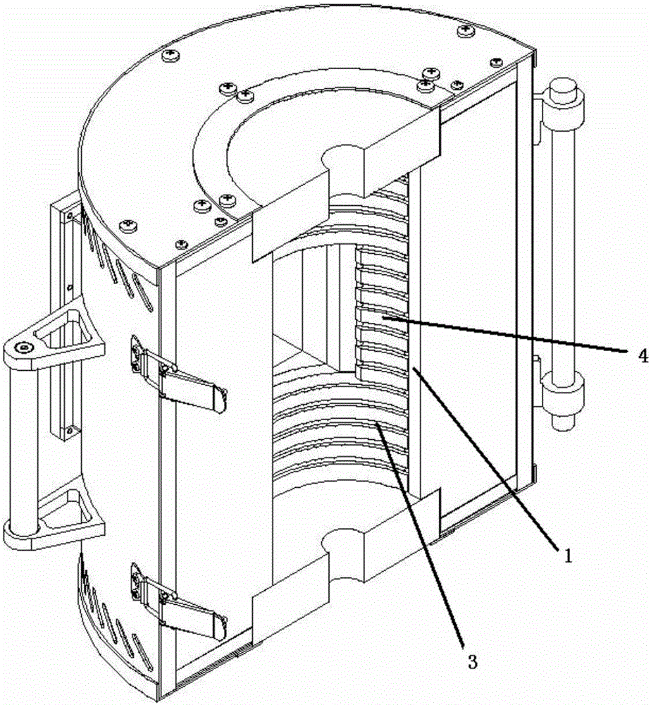 High-temperature electric furnace provided with optical measurement channel