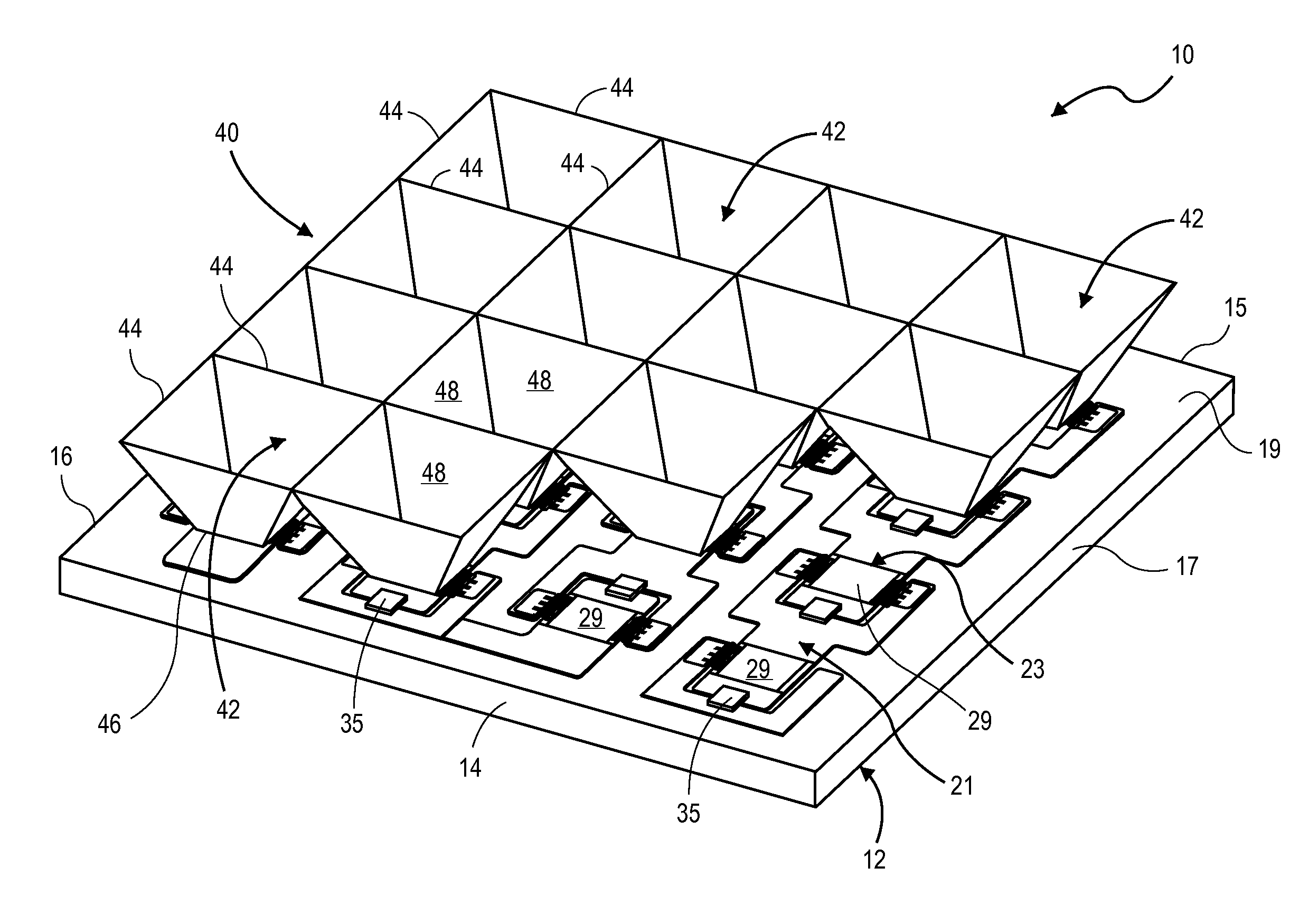 Method of improving the efficiency of loosely packed solar cells in dense array applications