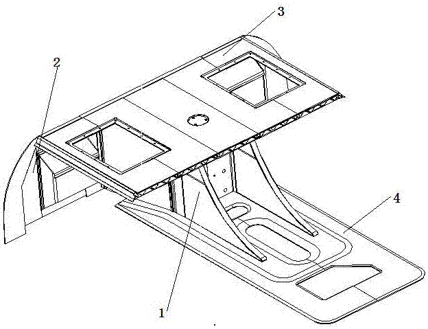 Manufacturing process method of aluminum alloy chassis end of standard EMU