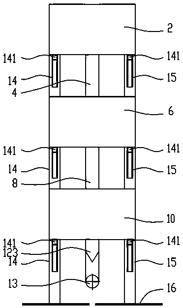 Three-dimensional vertical subsurface flow constructed wetland device