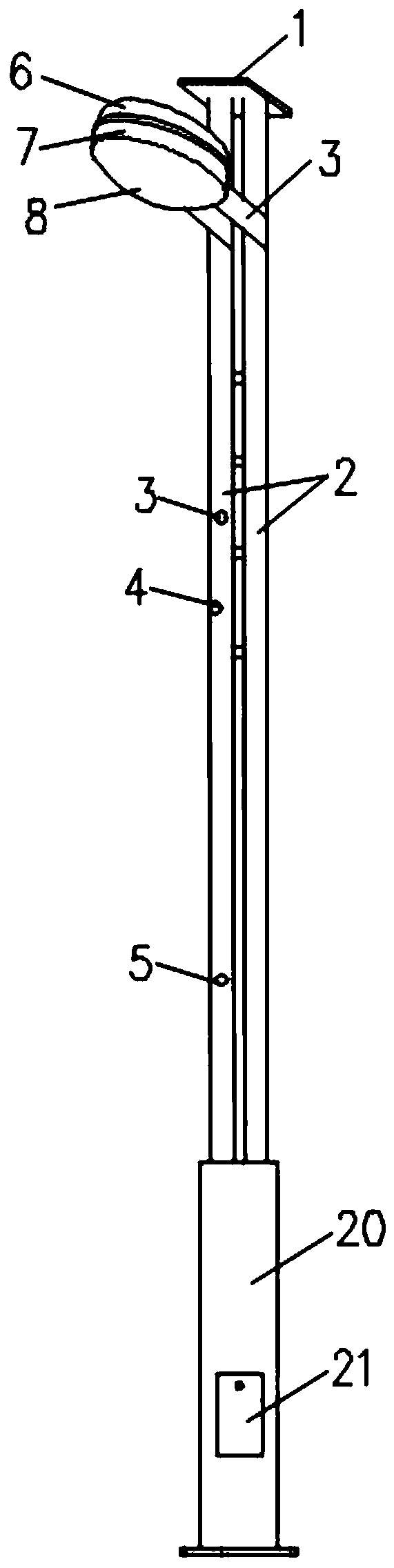 LED solar intelligent light-controlled street lamp and use method thereof