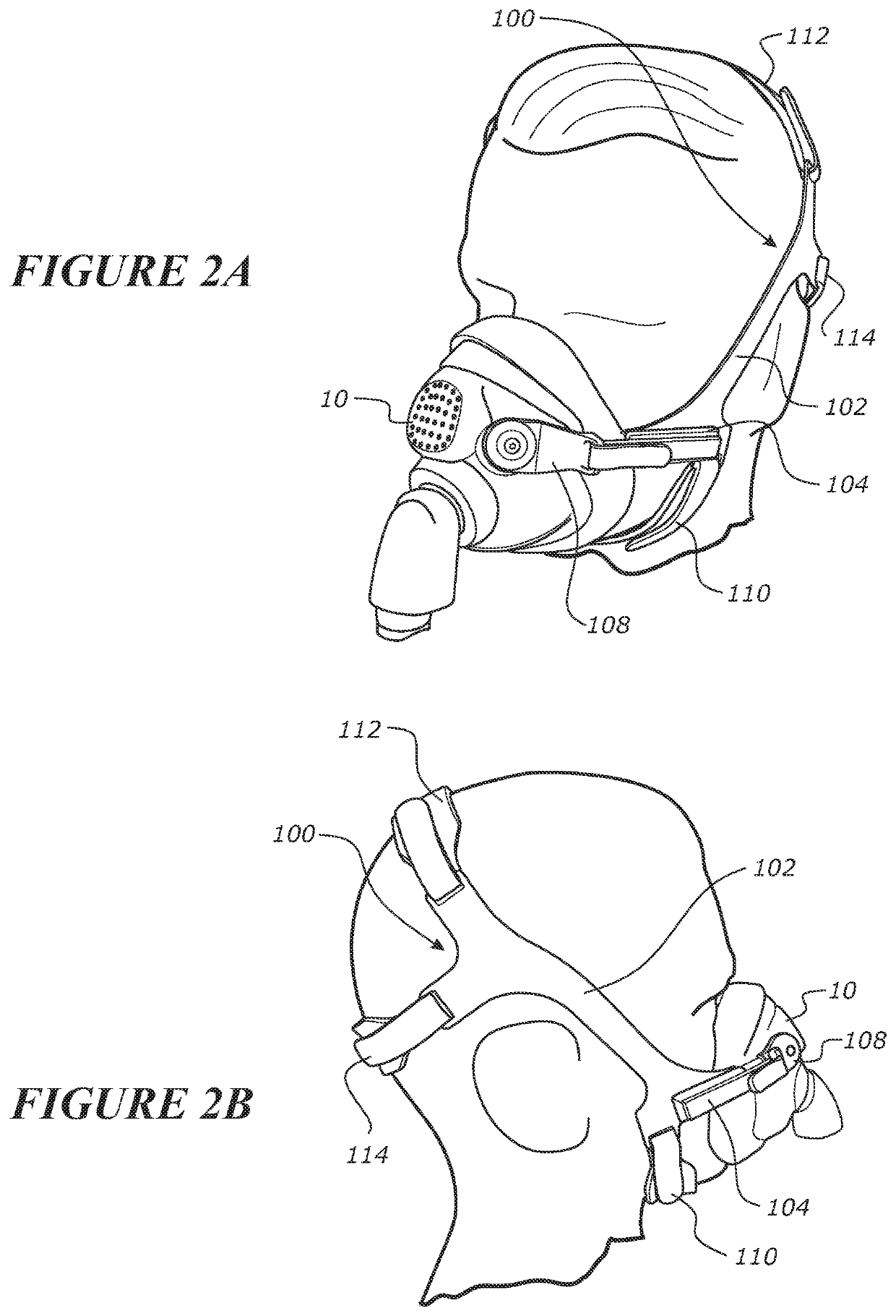 Headgear assembly with semi-rigid side arms