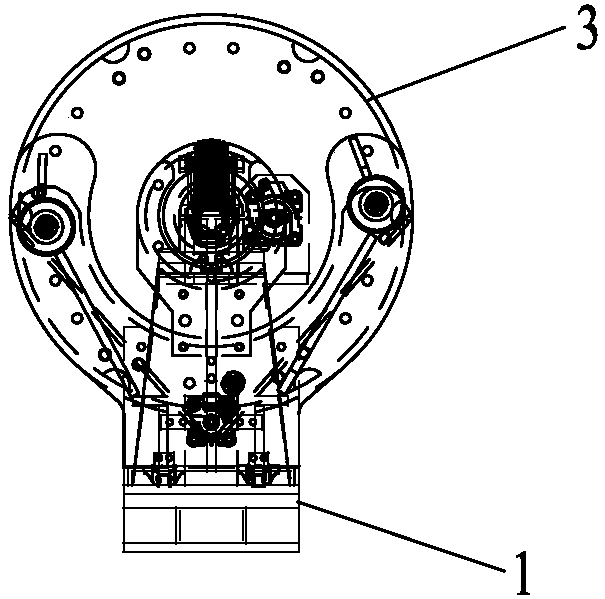 Positioning device for threshing cylinder of agricultural machinery