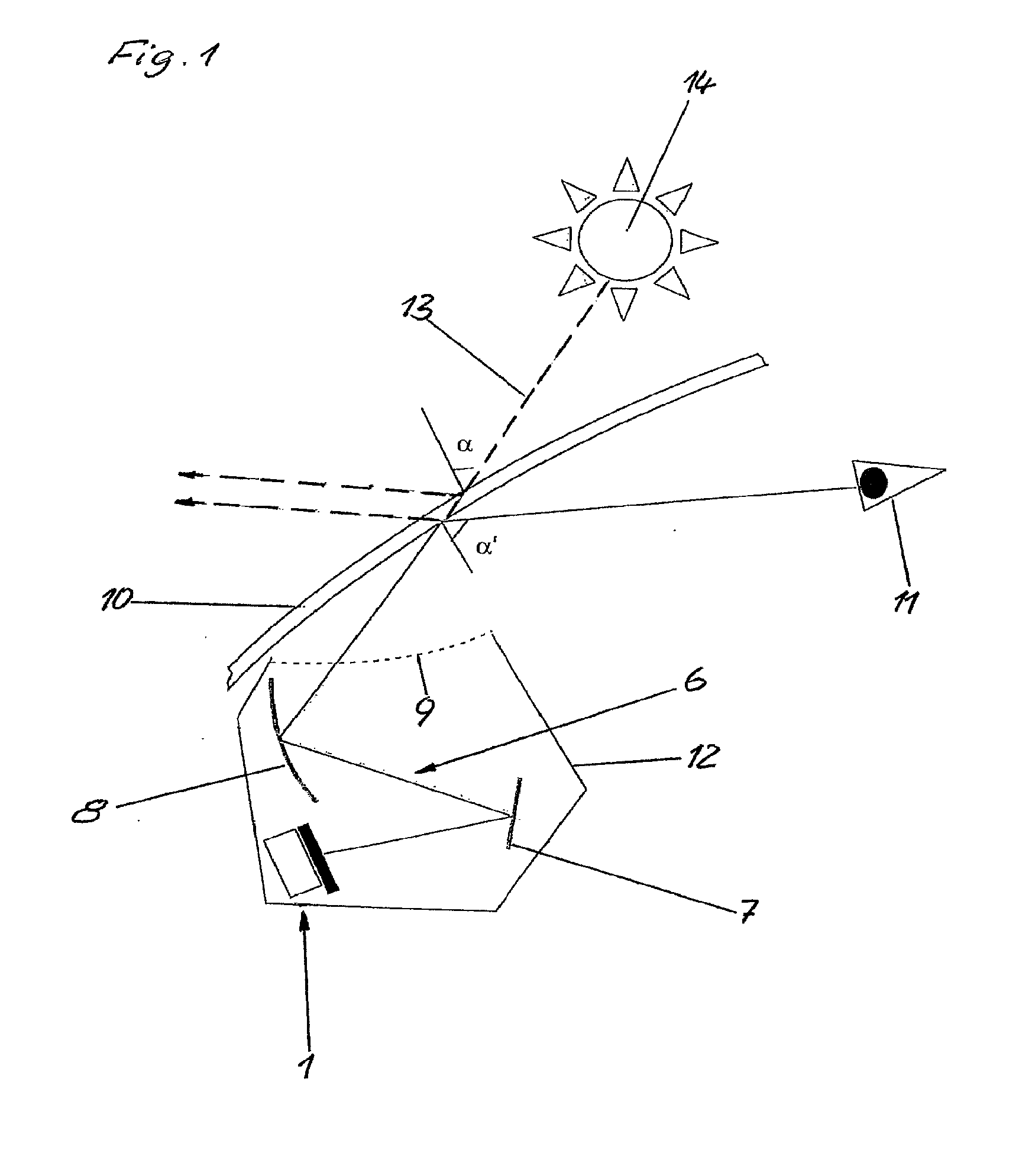 Head-up display for a motor vehicle