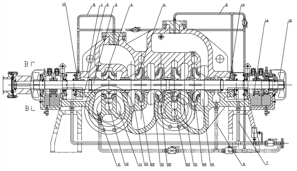 Double suction multistage horizontal split pump