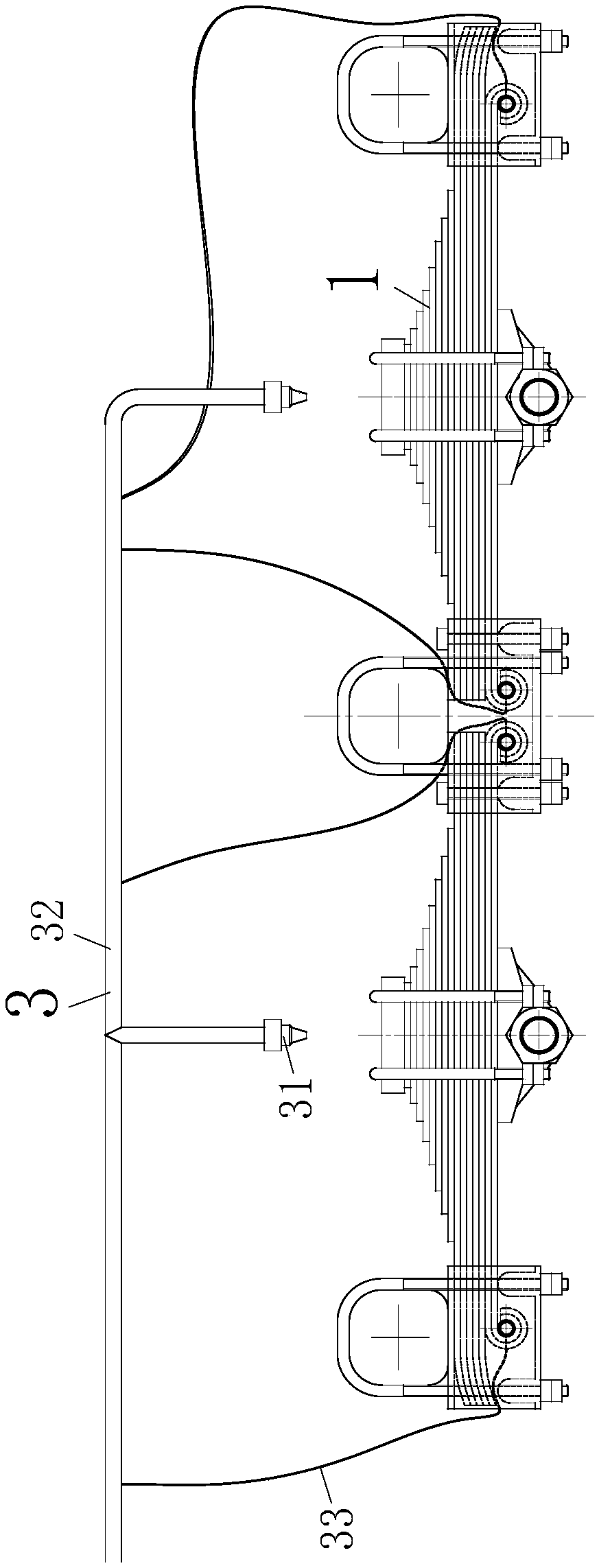 A semi-trailer high wear-resistant suspension device