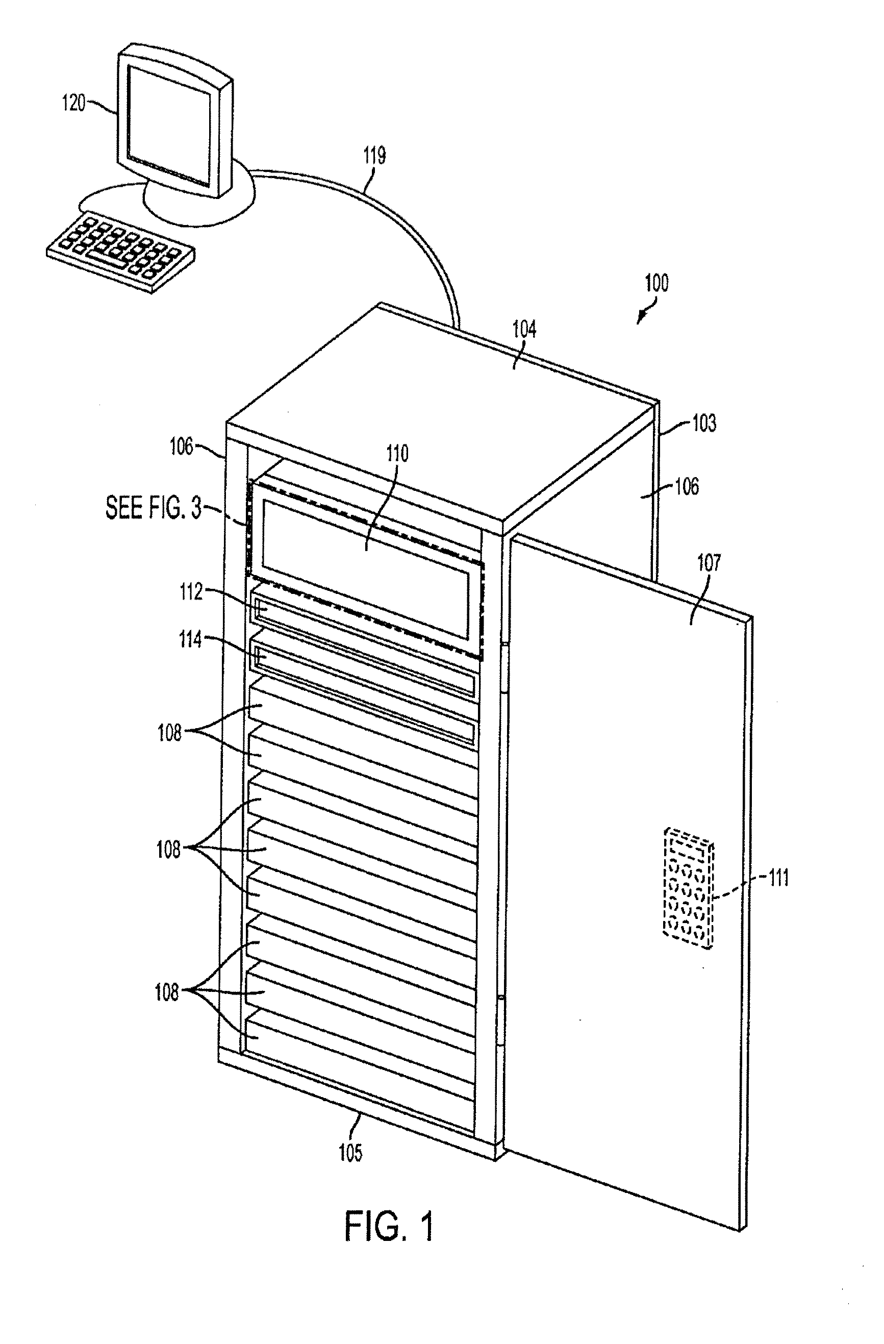 Data center equipment cabinet information center and updateable asset tracking system