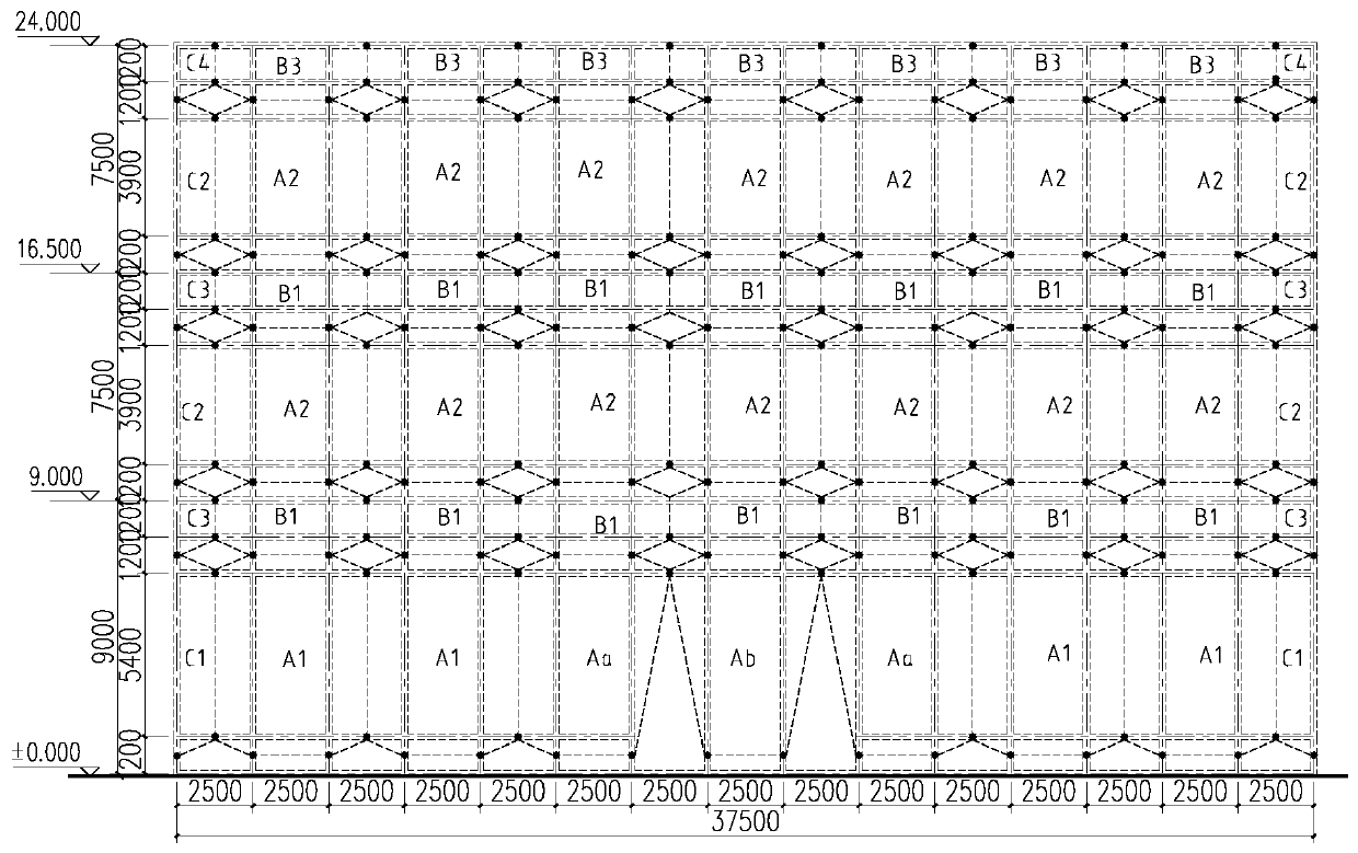 Multi-layer and large-span assembly-type orthogonal and vertical assembly-type concrete space grid box structure and manufacturing method