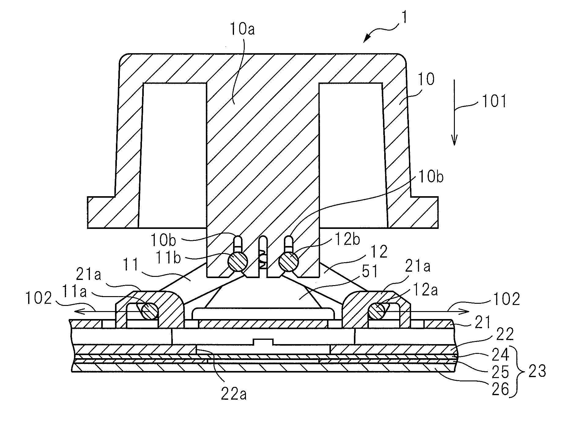 Keyswitch device and keyboard