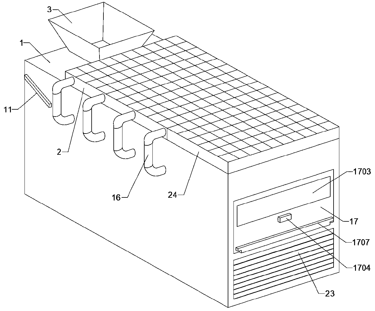 Kitchen waste percolate treatment device and using method thereof