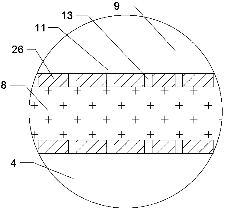 Kitchen waste percolate treatment device and using method thereof