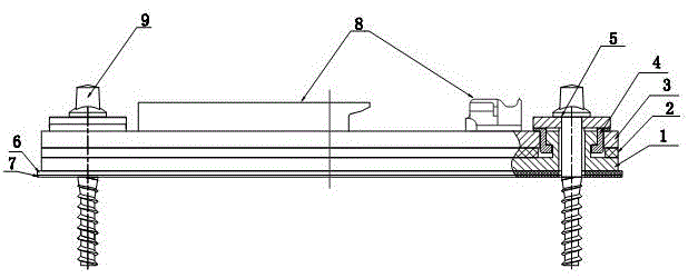 Manufacturing method for separation type double-layer turnout shock-absorbing fastener system