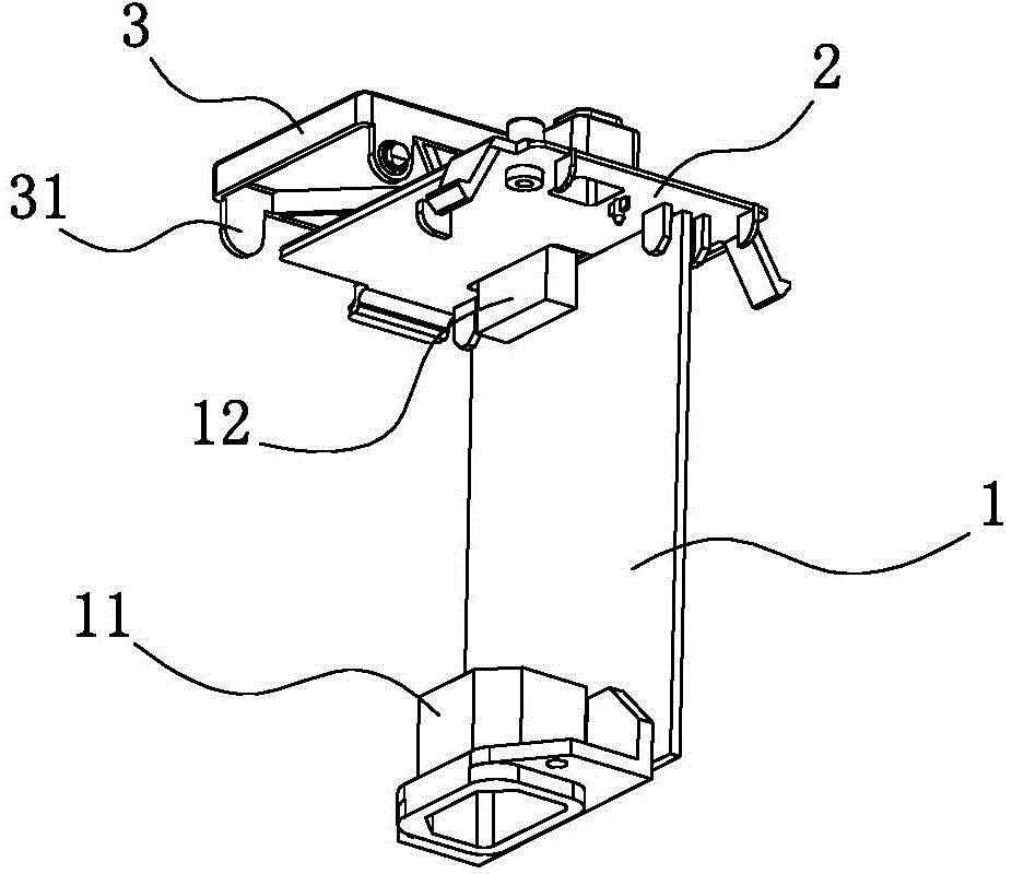 Switching device of embedded dust collector