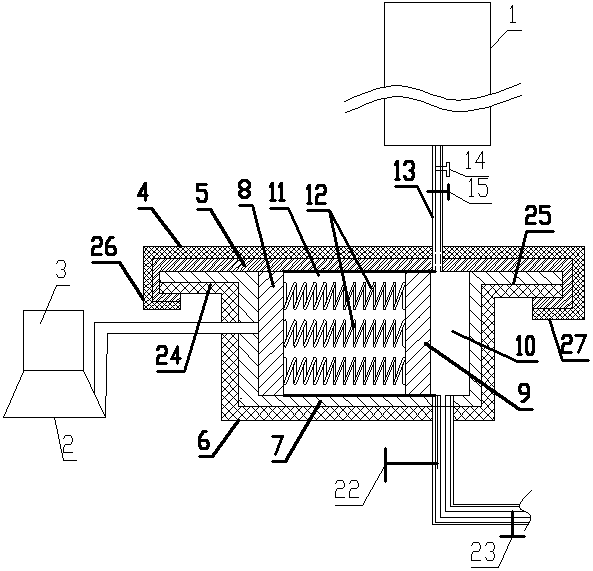 Liquid nitrogen pressurizing device, anti-reflection experiment system using same and experiment method