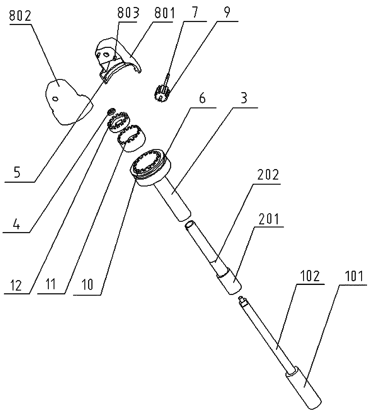 Face gear planetary transmission type string fine-adjustment mechanism