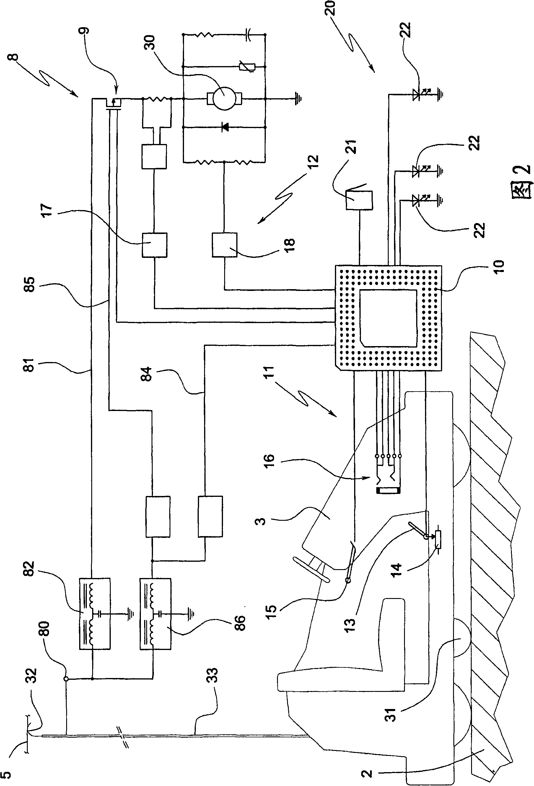 Rail of electric vehicle