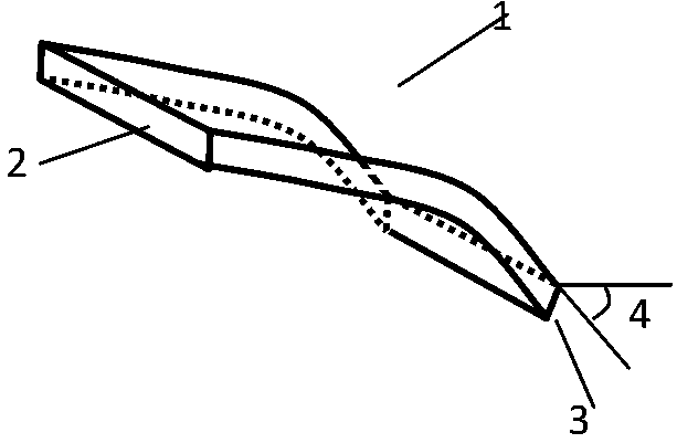 Layered flood discharge structure for reducing flood discharge fog rainfall