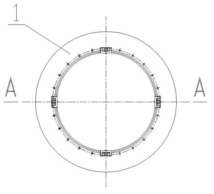 Telescopic spent fuel storage tank hoisting guide device