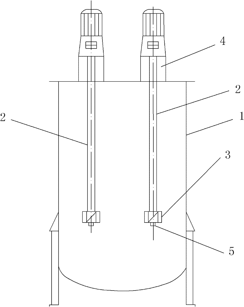 Multi-shaft mortar and high-viscosity fluid stirrer for axial turbulent flow pattern multi-wire cutting machine