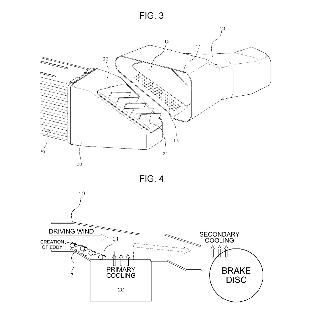 Structure of brake-cooling duct