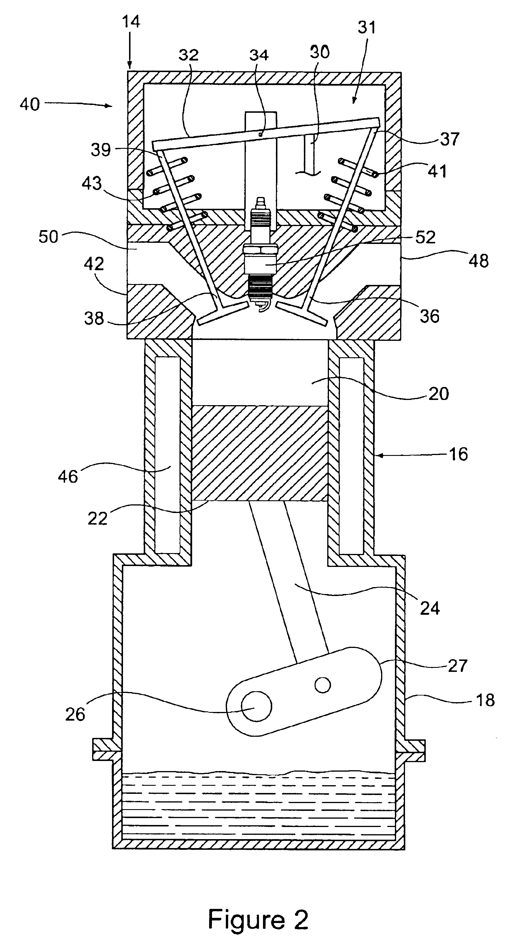 Rocker box assembly with reed valve