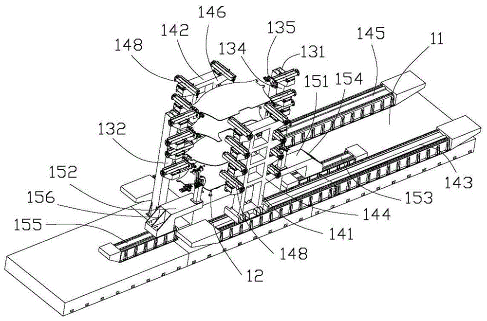 Fixed positioning device for rear parts of aircraft products