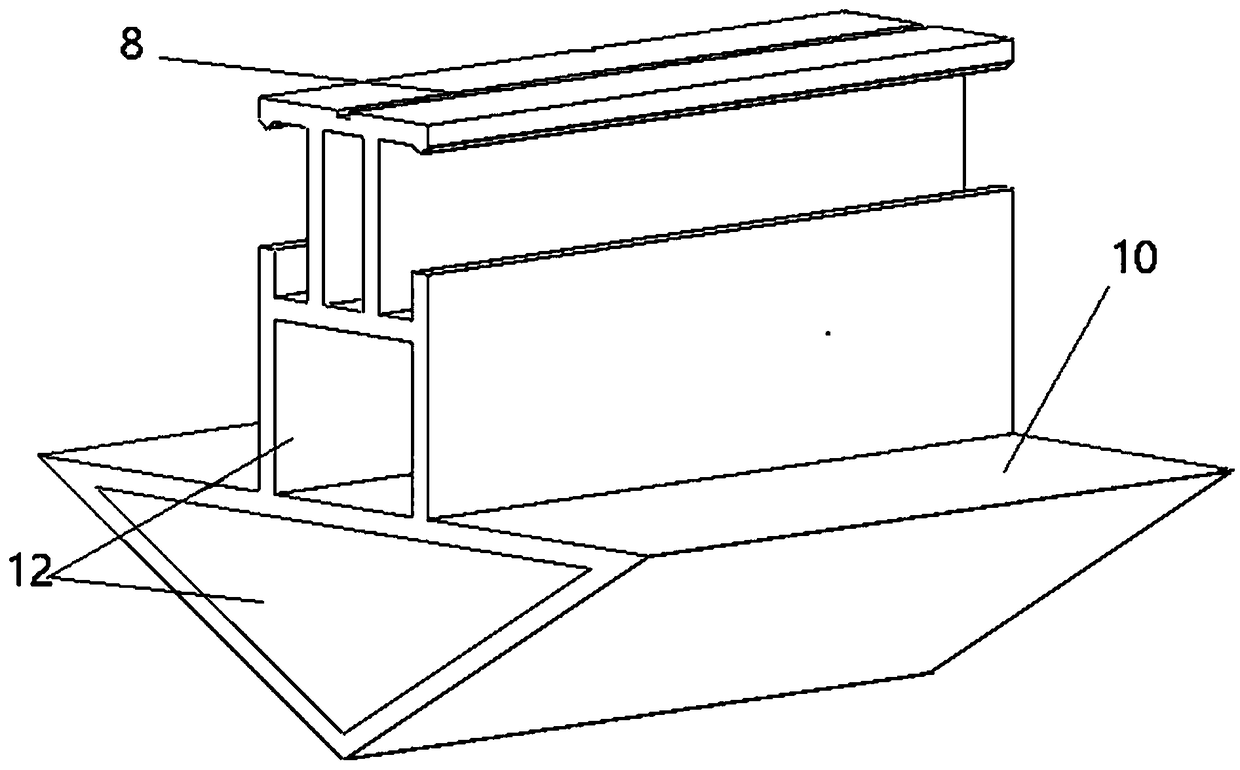 Profile structure of elevator car ceiling lamp and elevator car ceiling lamp