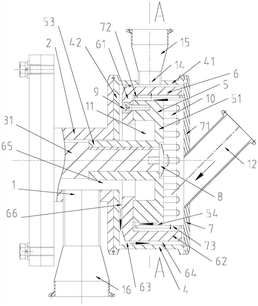 A double-layer rotor for powder-liquid integrated conveying pump