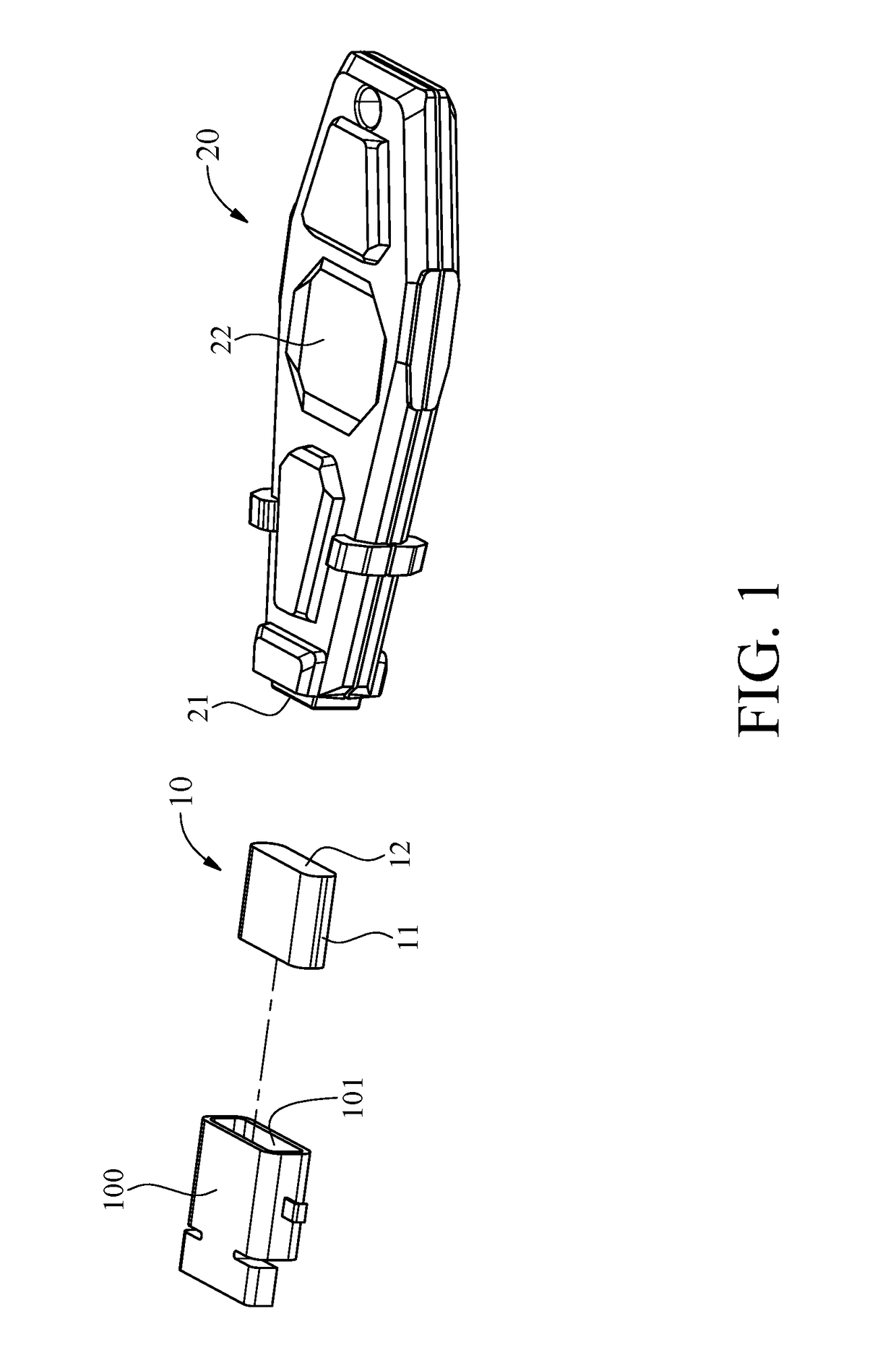 Protective module for data transmission port