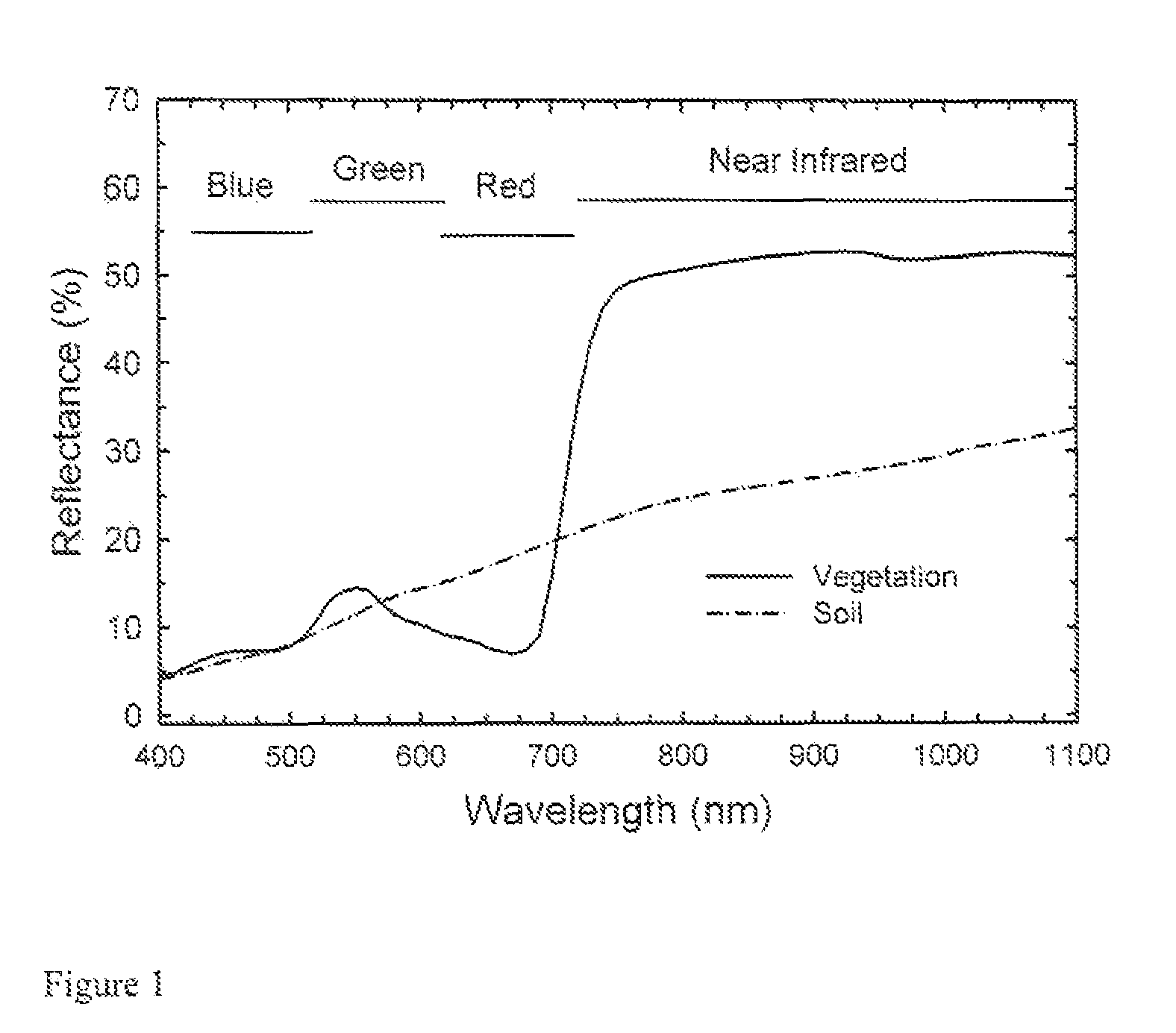 Device and method for acquiring digital color-infrared photographs for monitoring vegetation