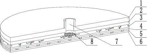 Liquid drainage device used for electrochemical machining of interelectrode porous medium filling type mask