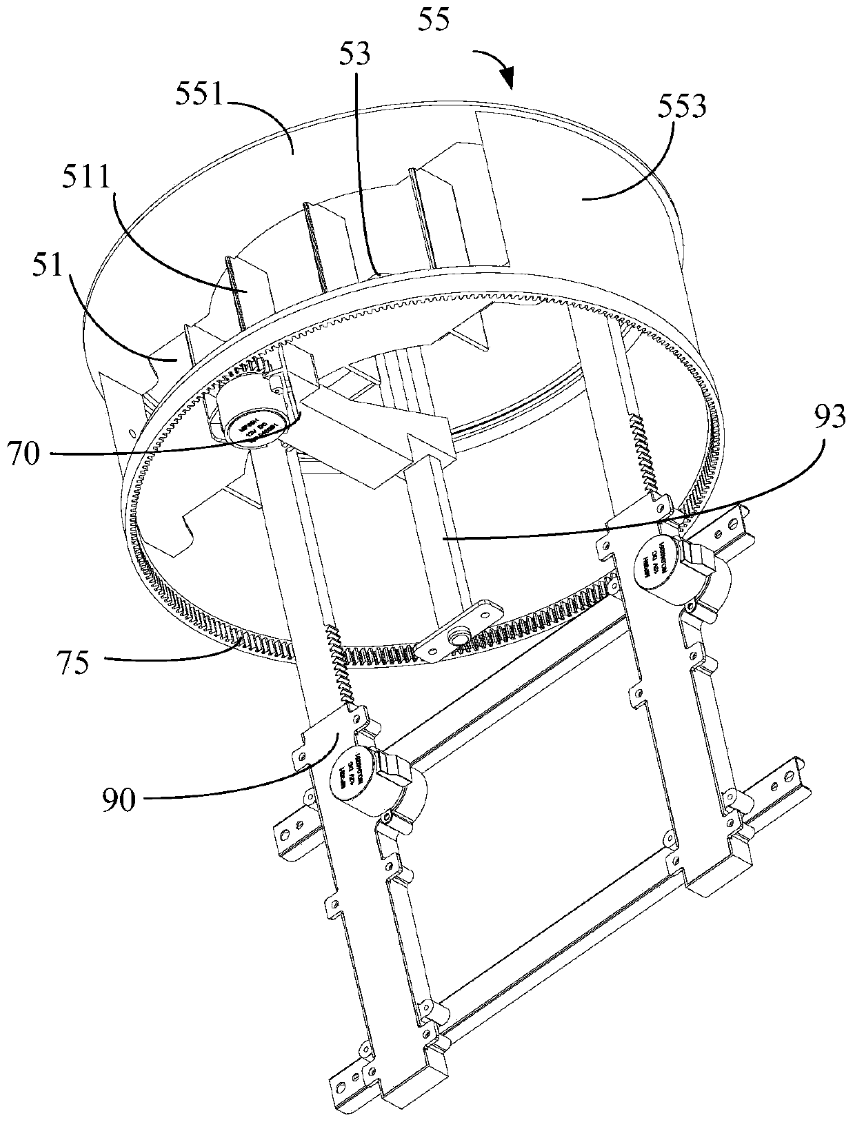 Air-conditioning cabinet and air outlet control method of air-conditioning cabinet