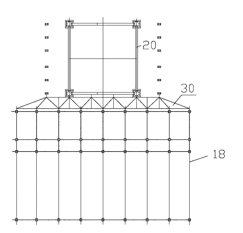 Building structure system of turbo generator set arranged at high position