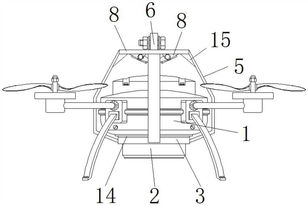 Unmanned aerial vehicle with airbag protection device