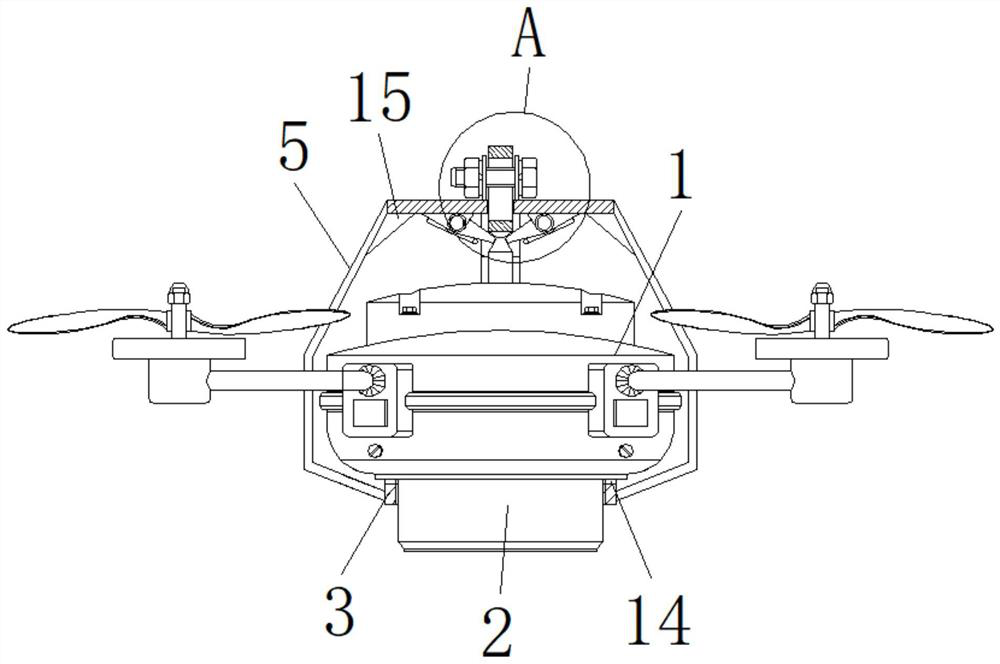 Unmanned aerial vehicle with airbag protection device