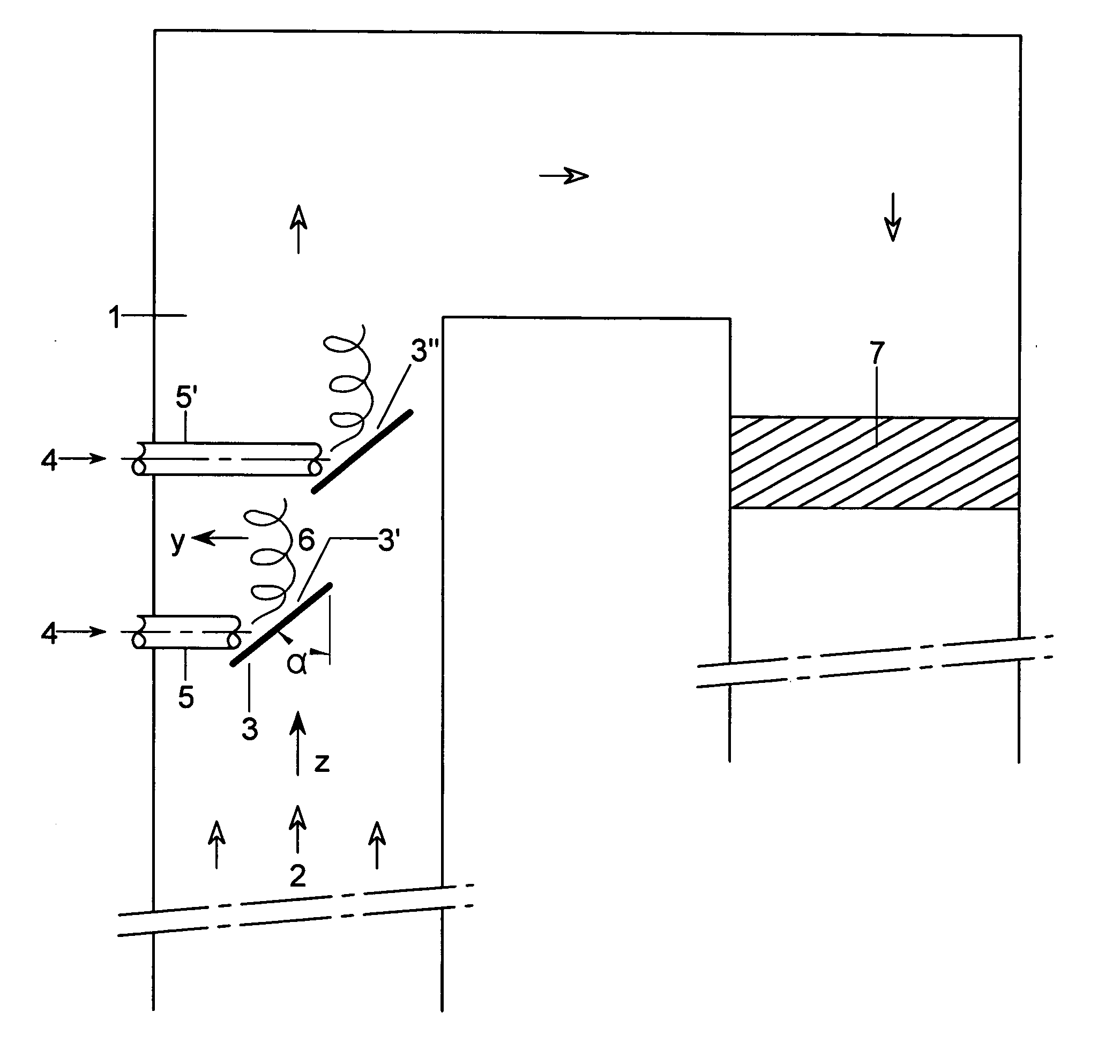 Arrangement for mixing of fluid streams