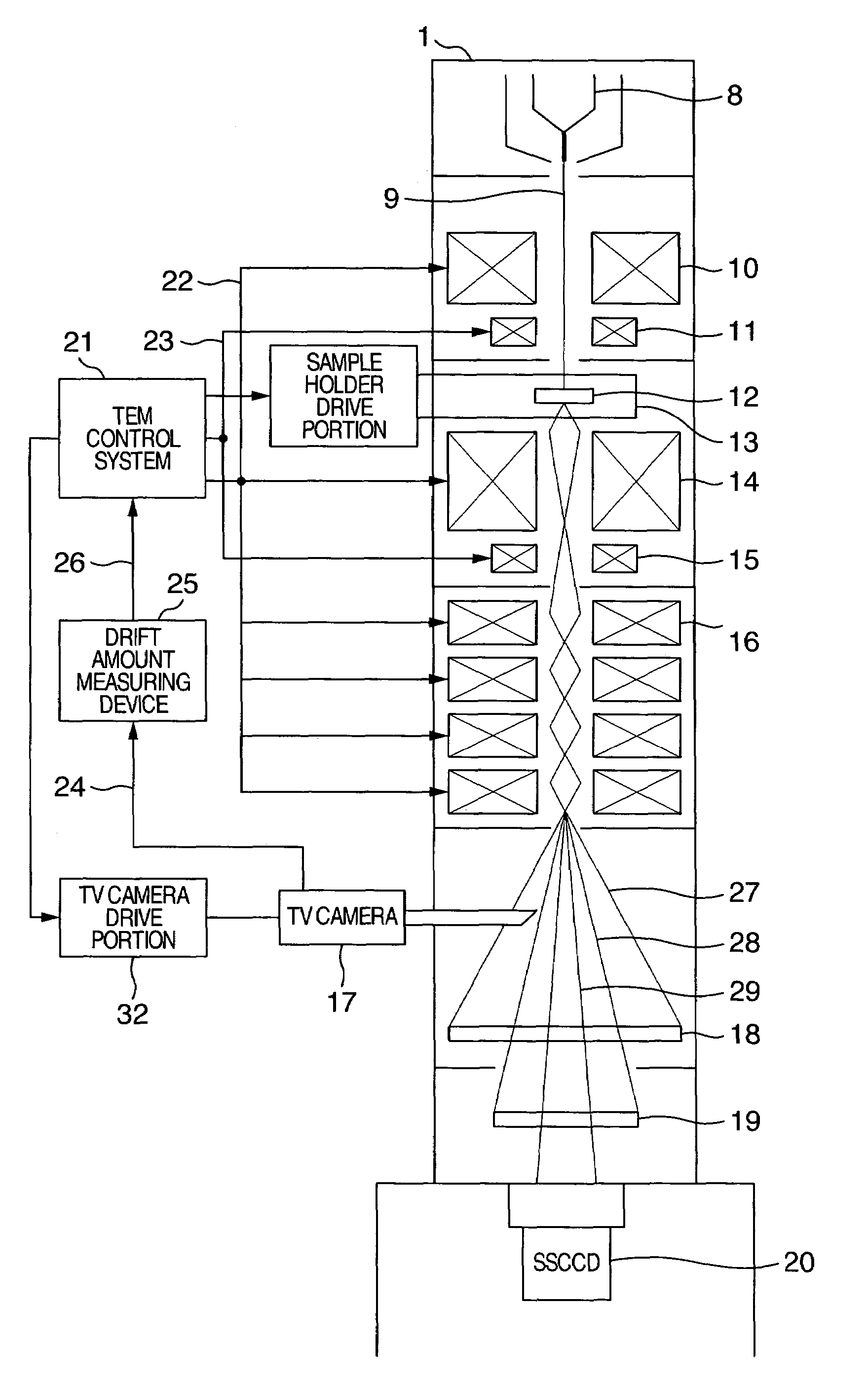 Transmission electron microscope and image observation method using it